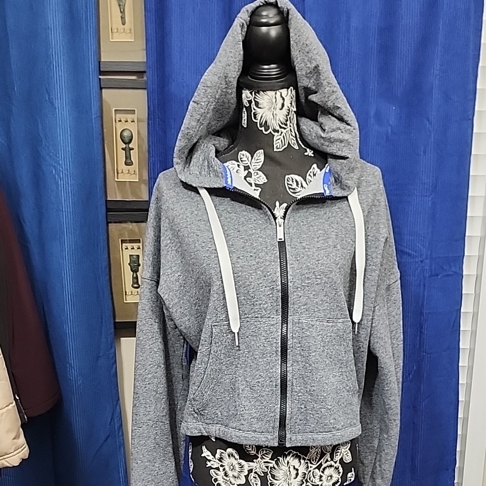Calvin Klein Performance Heather Gray Zip-Up Hoodie